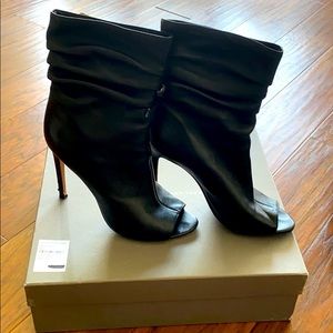 Halston open tie booties